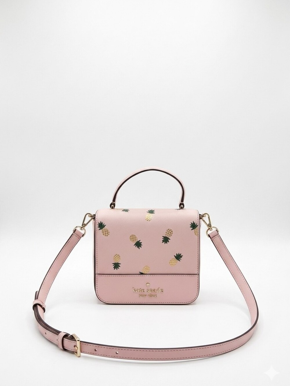 kate spade Pink Pineapple Print Top-Handle Crossbody